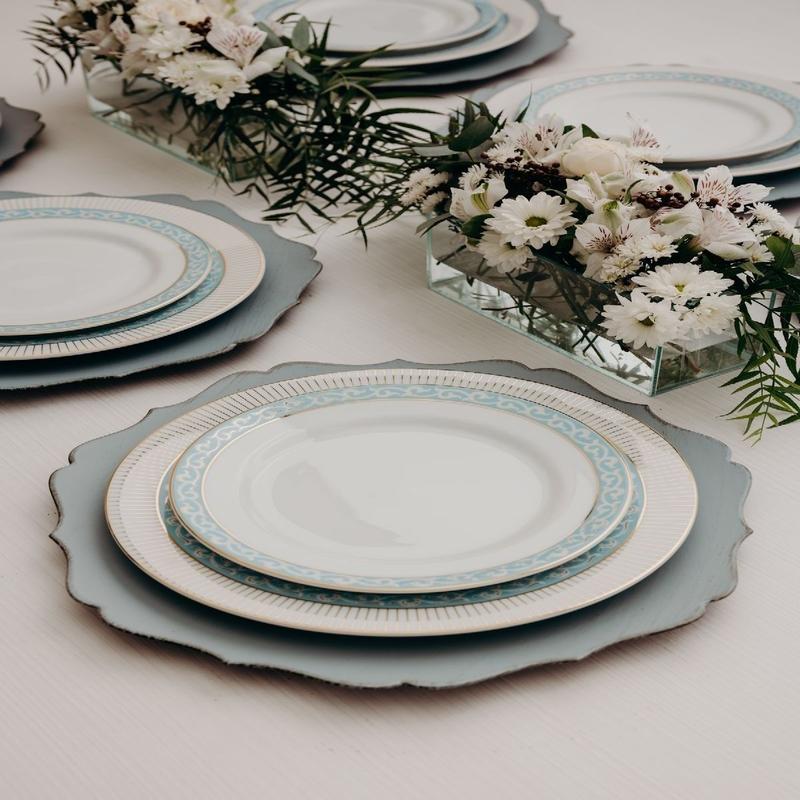Aparelho Jantar, Chá e Café 42 Peças Porcelana Schmidt - Dec